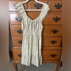 Floral Dress Pale Yellow